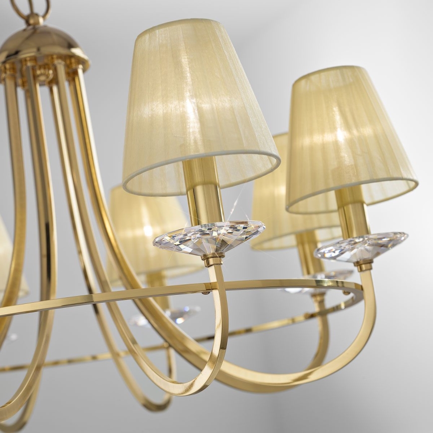 Kolarz 330.88.8C - Kristalni lestenec na verigi IMPERIAL 8xE14/60W/230V zlata