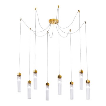 Kolarz 6009.30830 - Lestenec na vrvici RAGGIO 8xE14/25W/230V spider 24K zlata