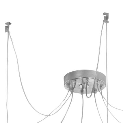 Kolarz 6009.30850 - Lestenec na vrvici RAGGIO 8xE14/25W/230V spider srebrna