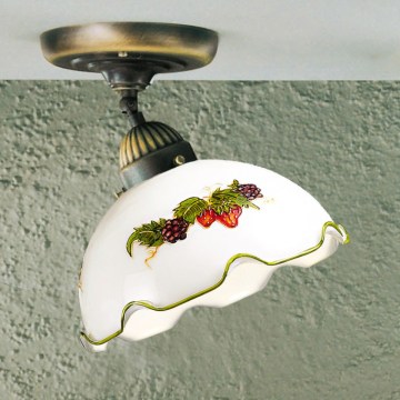 Kolarz 731.10.113 - Pritrdjena stropna svetilka NONNA 1xE27/75W/230V, premer 20 cm, vinsko/jagodna