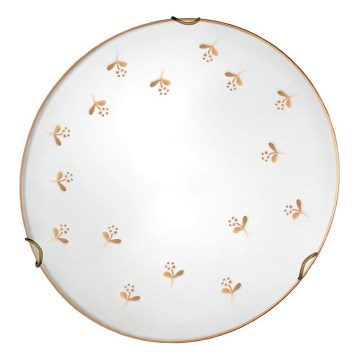 Kolarz 731.11.4.160 - Stensko svetilo NONNA 1xE27/60W/230V, premer 30 cm, cvetlični vzorec, rožnato zlato