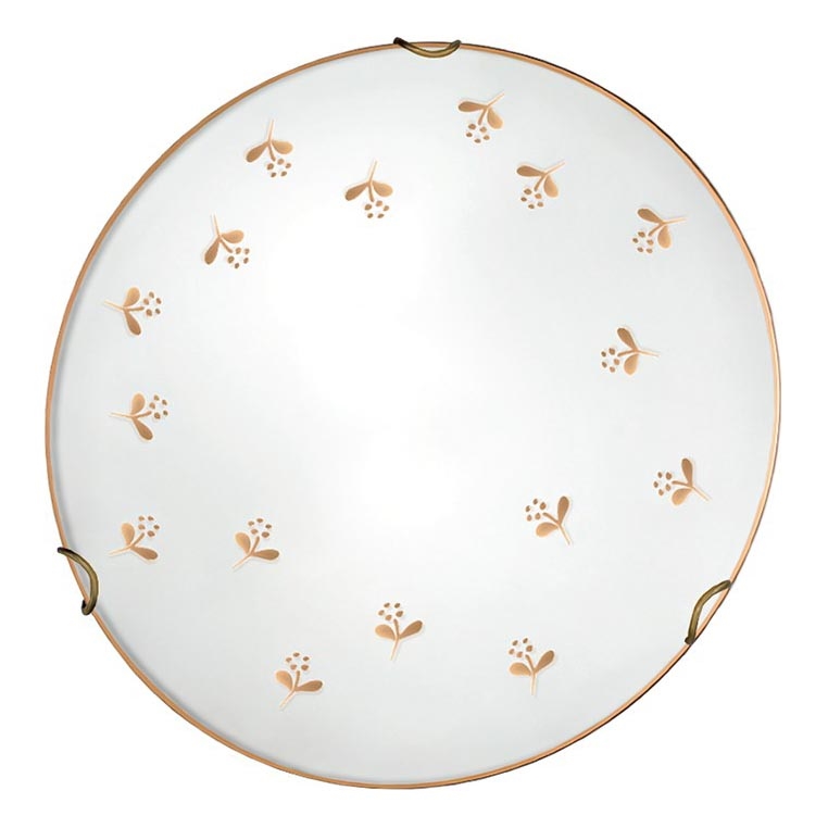 Kolarz 731.11.4.160 - Stensko svetilo NONNA 1xE27/60W/230V, premer 30 cm, cvetlični vzorec, rožnato zlato