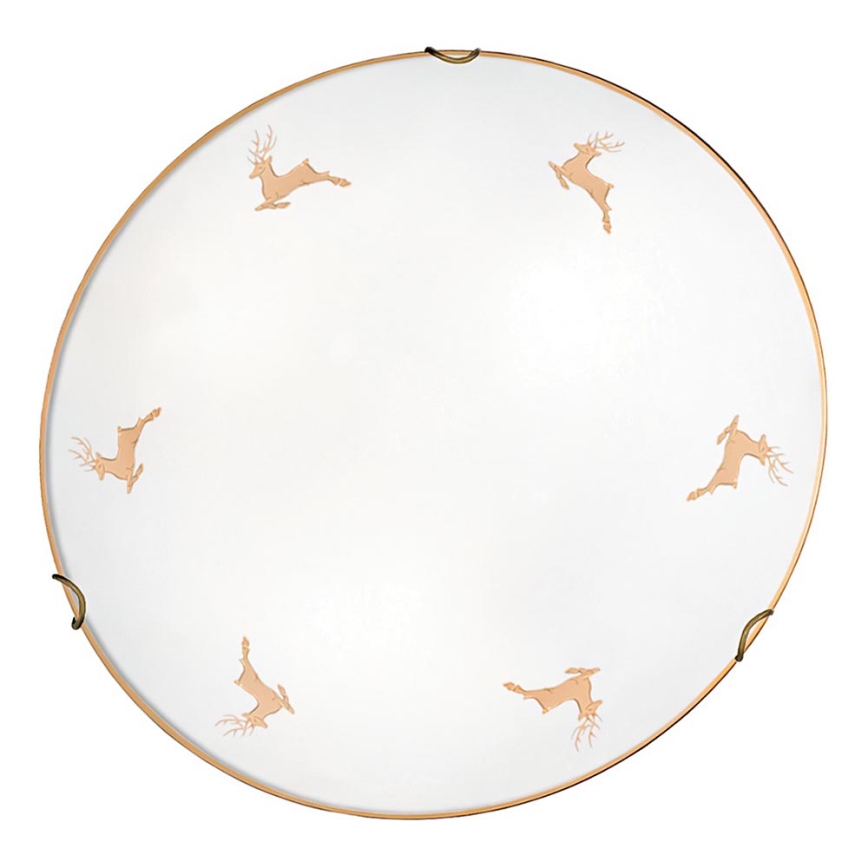 Kolarz 731.12.4.150 - Stenska svetilka NONNA 2xE27/60W/230V premer 40 cm jelenja rožnato-zlata