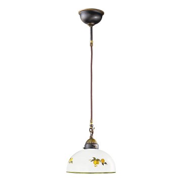 Kolarz 731.30.129 - Lestenec na vrvici NONNA 1xE27/75W/230V pr. 30 cm limone