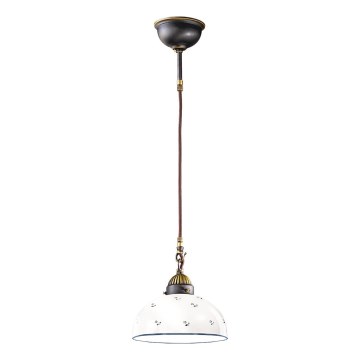 Kolarz 731.30.24 - Lestenec na vrvici NONNA 1xE27/75W/230V pr. 30 cm modra