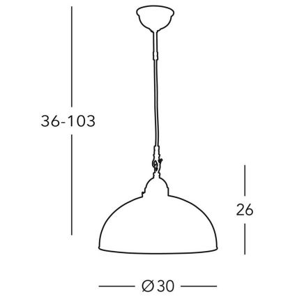 Kolarz 731.30.54 - Lestenec na vrvici NONNA 1xE27/75W/230V