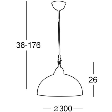 Kolarz 731.30.74 - Lestenec na jekleni vrvici NONNA 1xE27/75W/230V bela