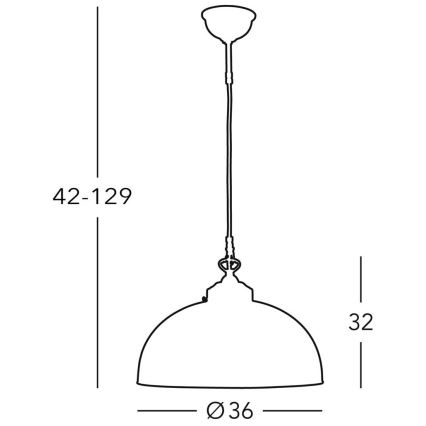 Kolarz 731.32.55 - Lestenec na vrvici NONNA 1xE27/75W/230V