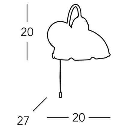 Kolarz 731.61.21 - Stenska svetilka NONNA 1xE27/75W/230V