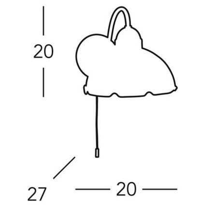 Kolarz 731.61.53 - Stenska svetilka NONNA 1xE27/75W/230V