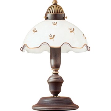 Kolarz 731.73.160 - Namizna svetilka NONNA 1xE14/60W/230V s cvetličnim vzorcem, rožnato zlato