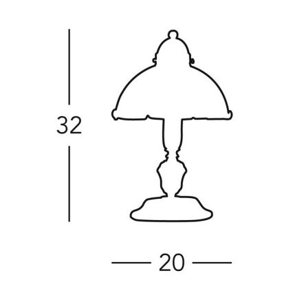 Kolarz 731.73.21 - Namizna svetilka NONNA 1xE14/60W/230V zelen