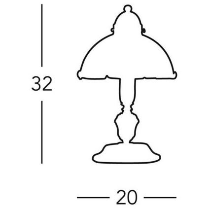 Kolarz 731.73.53 - Namizna svetilka NONNA 1xE14/60W/230V