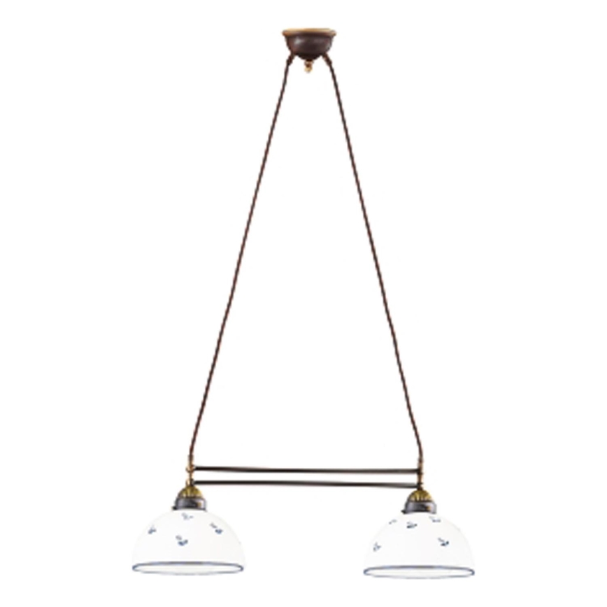Kolarz 731.82.24 - Lestenec na vrvici NONNA 2xE27/75W/230V modra