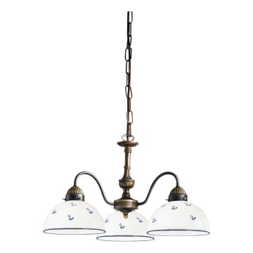 Kolarz 731.83.16 - Lestenec na verigi NONNA 3xE27/75W/230V modra