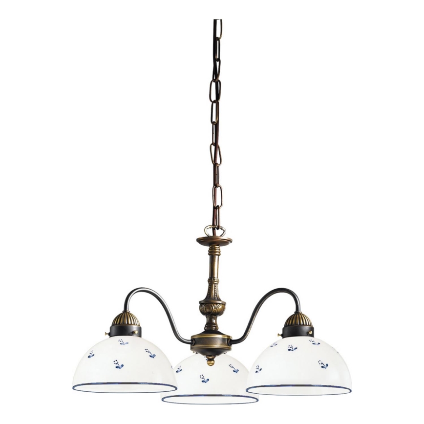 Kolarz 731.83.16 - Lestenec na verigi NONNA 3xE27/75W/230V modra