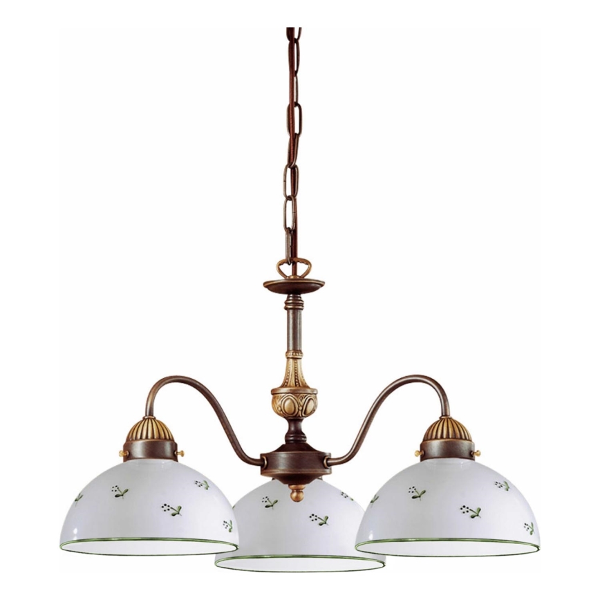 Kolarz 731.83.20 - Lestenec na verigi NONNA 3xE27/75W/230V zelena