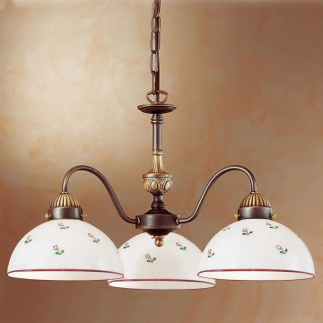 Kolarz 731.83.69 - Lestenec na verigi NONNA 3xE27/75W/230V rdeča
