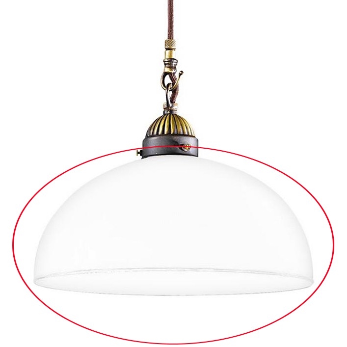 Kolarz 731.G54 - Nadomestno steklo za lestenec, talno svetilko in reflektor NONNA E27 pr. 30 cm bela