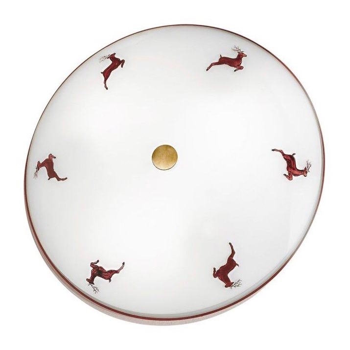 Kolarz 731.U12.4.103 - Stropna svetilka NONNA 2xE14/60W/230V Ø 32 cm rdeča/mesing