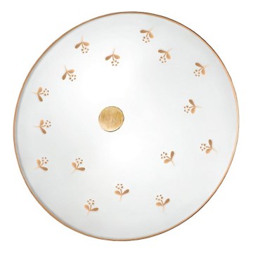 Kolarz 731.U12.4.160 - Stensko svetilo NONNA 2xE14/60W/230V, premer 32 cm, s cvetličnim vzorcem, rožnato zlato