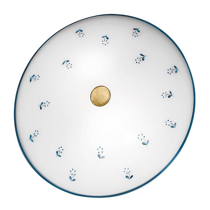 Kolarz 731.U12.4.17- Stropna svetilka NONNA 2xE14/60W/230V pr. 32 cm modra/medenina