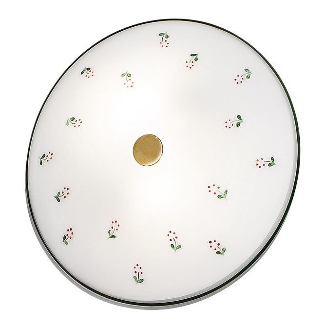 Kolarz 731.U12.4.70- Stropna svetilka NONNA 2xE14/60W/230V pr. 32 cm zelena/medenina