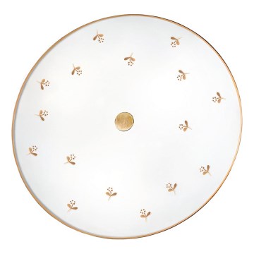 Kolarz 731.U13.4.160 - Stensko svetilo NONNA 3xE27/60W/230V, premer 42 cm, cvetlični motiv, rožnato zlato