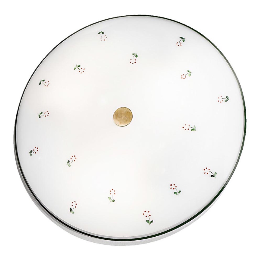 Kolarz 731.U13.4.70- Stropna svetilka NONNA 3xE27/60W/230V pr. 42 cm zelena/medenina