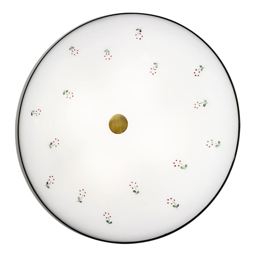 Kolarz 731.U14.4.70- Stropna svetilka NONNA 4xE27/60W/230V pr. 54 cm zelena/medenina