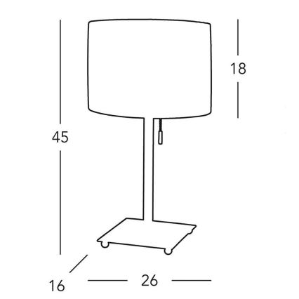 Kolarz A1307.71.7 - Namizna svetilka SAND 1x E27/60W/230V