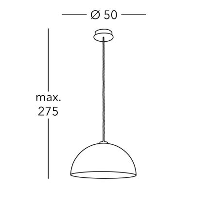 Kolarz A1339.31.Wm.VinAg/50 - Lestenec na vrvici CULT 1xE27/100W/230V pr. 50 cm srebrna