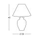 Kolarz A1340.70 - Namizna svetilka CHIARA 1xE27/100W/230V bel pr. 30 cm