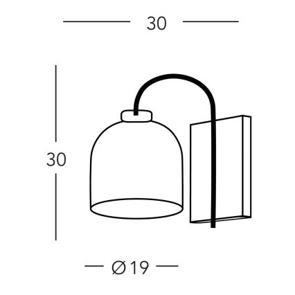 Kolarz A1352.61.W - Stenska svetilka NONNA 1xE27/60W/230V hrast/bela