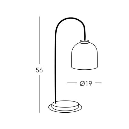 Kolarz A1352.71.Gr - Namizna svetilka NONNA 1xE27/60W/230V hrast/bela/siv