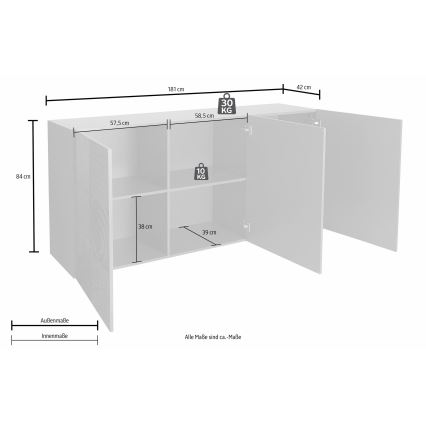 Komoda ARIA v antracitu