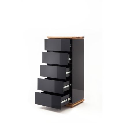 Komoda ARVI črna/hrast