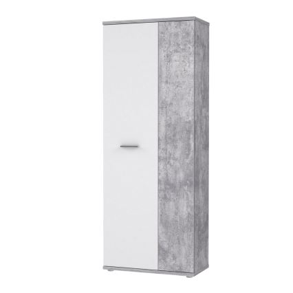Komoda/čevljnik SIMO bela/siva beton