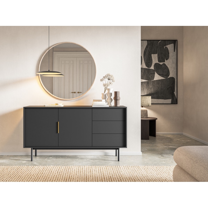 Komoda ELI 154x82x39 cm črna