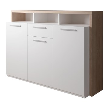 Komoda LEBY hrast sonoma/bela