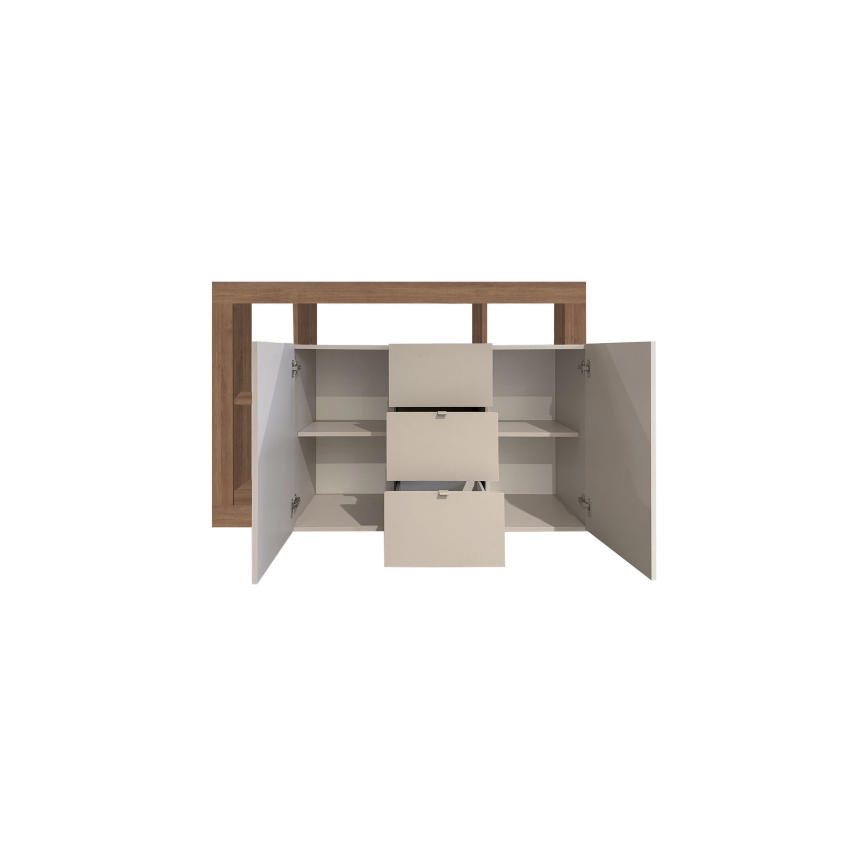 Komoda LENOR kašmir/hrast