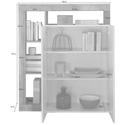 Komoda LENOR kašmir/rjava