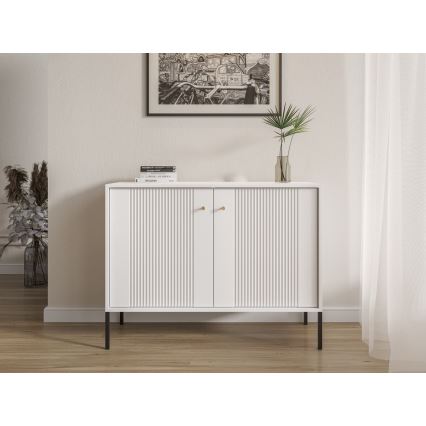 Komoda LUE bela/črna