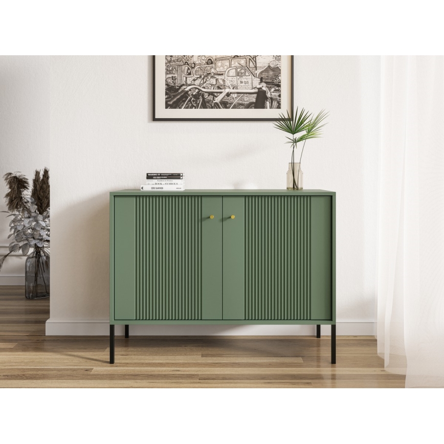 Komoda LUE zelena/črna