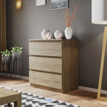 Komoda MALWA 77x70 cm hrast sonoma