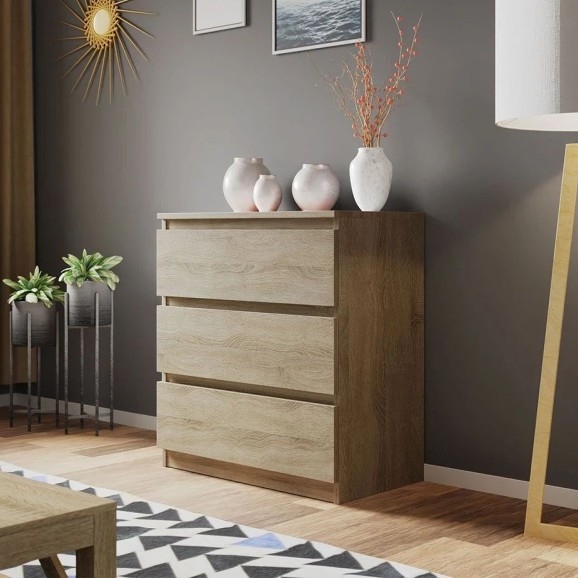 Komoda MALWA 77x70 cm hrast sonoma
