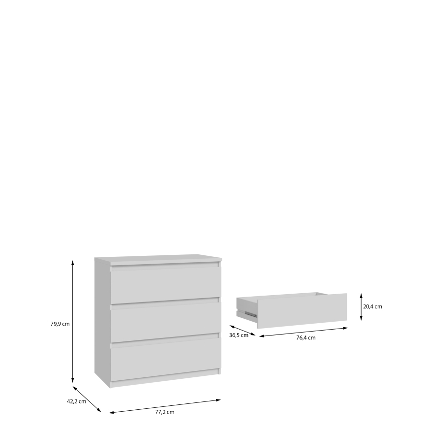 Komoda MAO z predali, bela