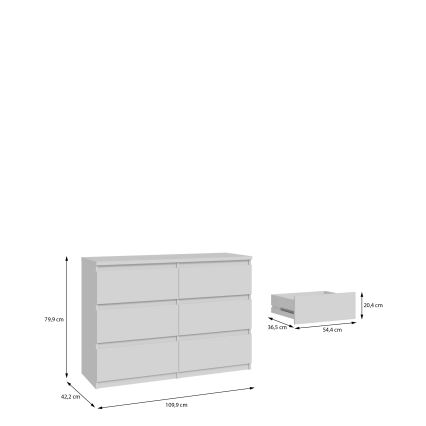 Komoda MAO z predali, bela