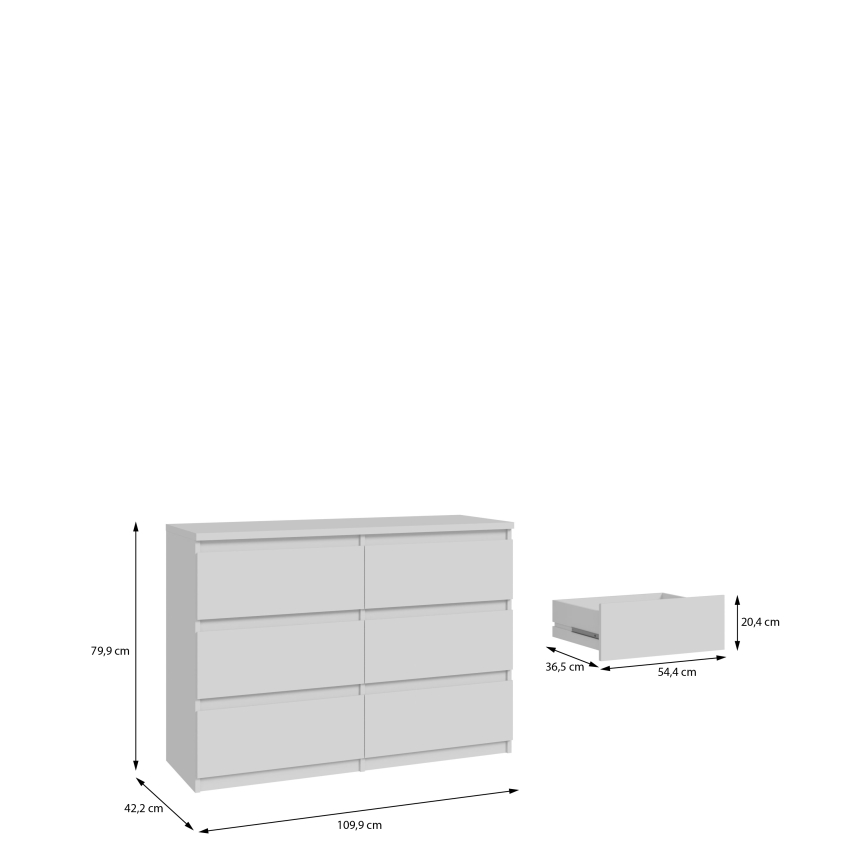 Komoda MAO z predali, bela