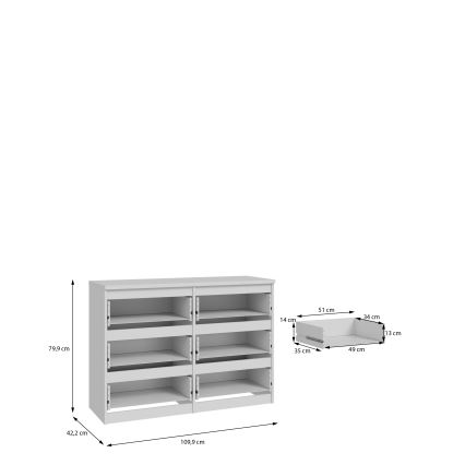 Komoda MAO z predali, bela